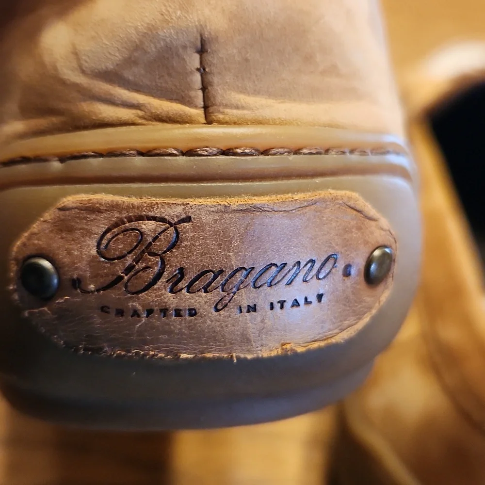 Bragano Suede Two Tone Crafted in Italy Tassel Loafers Size 10.5